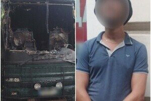 На Соборной площади подожгли квестовый автобус (обновлено) На Соборной площади подожгли квестовый автобус (обновлено)